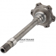Príruba s hriadeľom ZF 5HP19FLA - celková dĺžka 364 mm, 37 drážok (vonkajší Ø 30 mm), 01V409355