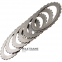 Sada oceľových lamiel spojky K2 VAG DSG6 DQ250 02E - celková hrúbka 10,60 mm, 5 trecích lamiel