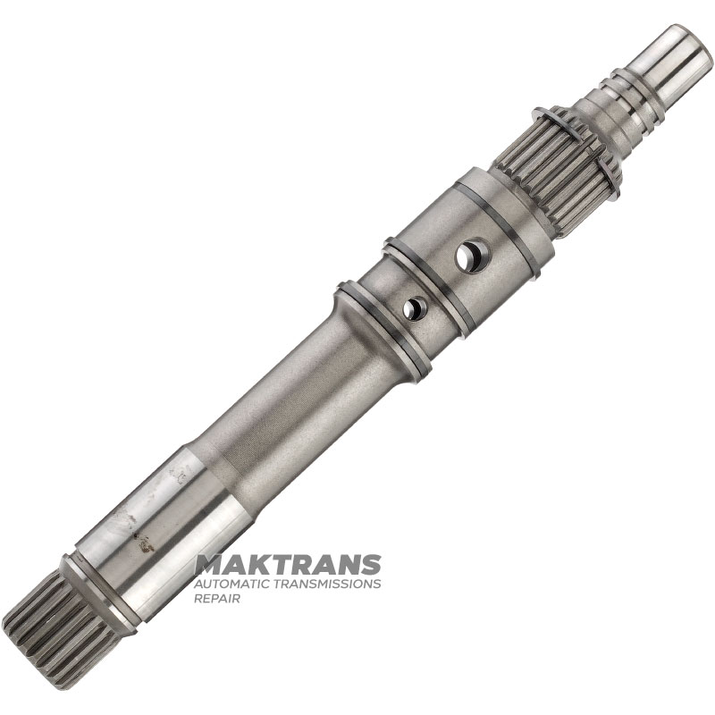 Vstupný hriadeľ spojky JATCO CVT JF010E - dĺžka hriadeľa 204 mm, 20 drážok (vonkajší Ø 21,45 mm), pre 5 delených krúžkov