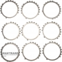 Sada oceľových kolies B4 / Brzda s nízkym prevodovým stupňom pre spätný chod TOYOTA A750 E/F 3568404010 356940C010 3568904010 - 7 oceľových kolies (hrúbka 1,80 mm), podporný kotúč (hrúbka 9 mm)