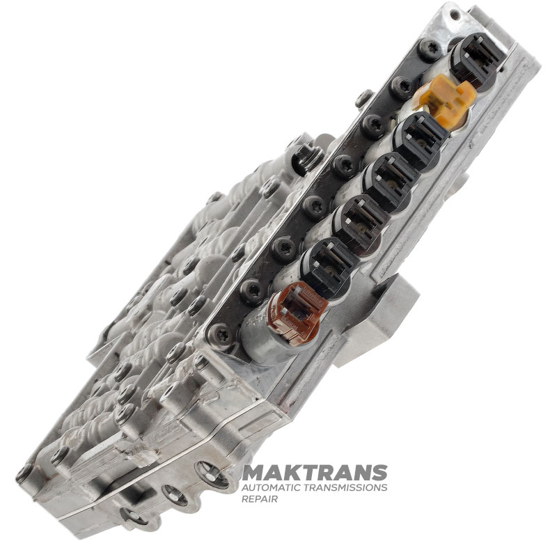6R80 FORD Teleso ventilu so solenoidmi (Mechanická parkovacia/oddeľovacia doska CL3P-7Z490-BB) - Demontované z použitej prevodovky, netestované