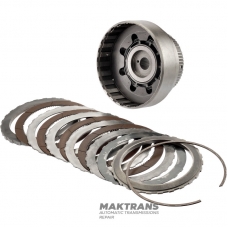 Kôš spojky FORWARD FORD 4R100 - dlhé drážky, 4 lamely, celková hrúbka sady lamel 27,95 mm