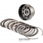 Kôš spojky FORWARD FORD 4R100 - dlhé drážky, 4 lamely, celková hrúbka sady lamel 27,95 mm