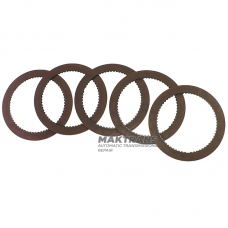 Sada trecích lamiel spojky DIRECT Clutch FORD 4R100 - 5 lamiel v sade (hrúbka 2 mm, 63 zubov, vonkajší Ø 162,20 mm)