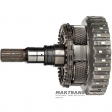 Výstupný hriadeľ, bubon D-spojky, planétové koleso č. 4 ZF 8HP70, 1102242079 - celková výška 233 mm, 4 satelity (37 zubov), 23 drážok (vonkajší Ø 30,80 mm, dĺžka drážky 50 mm), odnímateľné parkovacie koleso