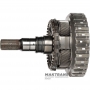Výstupný hriadeľ, bubon D-spojky, planétové koleso č. 4 ZF 8HP70, 1102242079 - celková výška 233 mm, 4 satelity (37 zubov), 23 drážok (vonkajší Ø 30,80 mm, dĺžka drážky 50 mm), odnímateľné parkovacie koleso