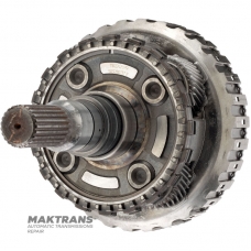 Výstupný hriadeľ, bubon D-spojky, planétové koleso č. 4 ZF 8HP70, 1102242079 - celková výška 233 mm, 4 satelity (37 zubov), 23 drážok (vonkajší Ø 30,80 mm, dĺžka drážky 50 mm), odnímateľné parkovacie koleso