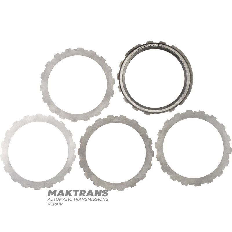 Sada oceľových kolies Intermediate Clutch / Ford AOD, AODE, AODE-W, 4R70W, 4R75E, 4R75W - použité, leštené, s reštaurovaným shagreenom, XL3Z-7B442-AA, F7LZ-7B442-AA