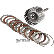 Vstupný hriadeľ, bubon spojky E FORD 6R60, 6R75, 6R80 - celková výška 312 mm, 71 zubov (vonkajší Ø 136,05 mm), 6 trecích kotúčov, 9L2B-7L668-AA