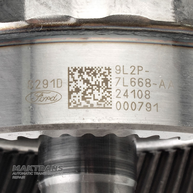 Vstupný hriadeľ, bubon spojky E FORD 6R60, 6R75, 6R80 - celková výška 312 mm, 71 zubov (vonkajší Ø 136,05 mm), 6 trecích kotúčov, 9L2B-7L668-AA