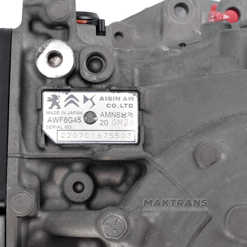 Zostava automatickej prevodovky AISIN WARNER AWF8G45 — Peugeot 2.0 HDI, označenie prevodovky 20GM22, 20GM26, 20GM13, (1636385780, 1643637480, 9827156780, 1688,639859495959 9830763780)