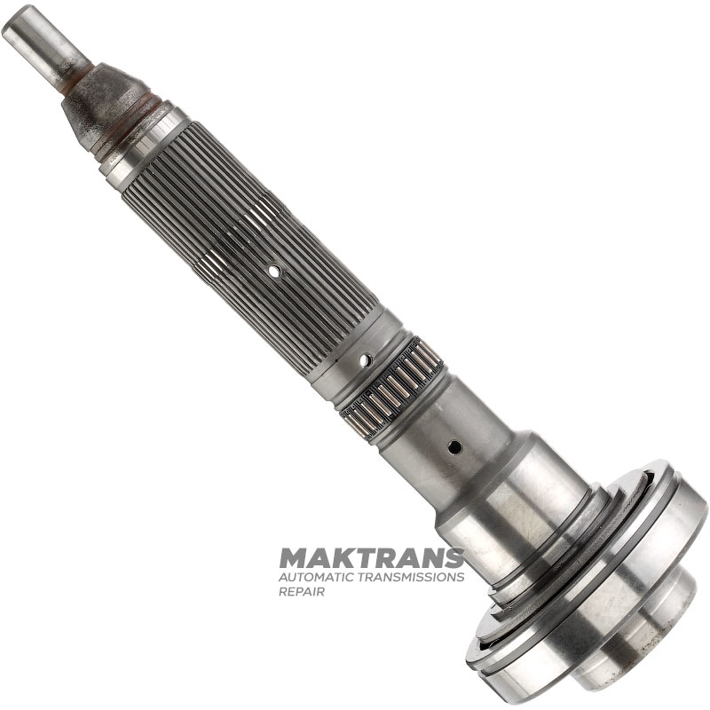 Hlavný hriadeľ prevodovky s guľôčkovým ložiskom BMW ATC400 - celková dĺžka 276 mm, dĺžka drážok 28 mm, počet drážok 43 vonkajších / 43 vnútorných