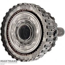 Zadné planétové koleso č. 4 kompletné s výstupným hriadeľom ZF 8HP75 4WD - celková výška 228 mm, 43 drážok (vonkajší Ø 34,65 mm), 4 satelity (35 zubov na satelitoch)