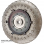 Turbínové koleso meniča krútiaceho momentu Nissan RE4R03A / JATCO JR403E — vonkajší Ø 239,35 mm, 18 drážok, vonkajší náboj Ø 39,85 mm, označenie meniča krútiaceho momentu KM