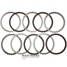 Sada oceľových a trecích kotúčov FORD pre pomalú / spiatočnú brzdu 6R60, 6R75, 6R80 - 4 trecie kotúče (celková hrúbka sady 20,45 mm)