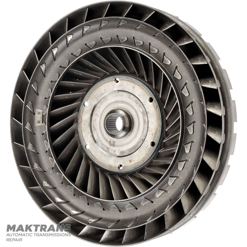 Turbínové koleso pre hydraulický transformátor ZF 6HP26 - celková výška, vonkajší priemer, drážky, označenie lopatiek 158 700