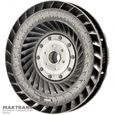 Turbínové koleso, tlmič pružiny meniča krútiaceho momentu JATCO JR507E, NISSAN RE5R05A — vonkajší Ø 254,50 mm, 24 drážok, označenie lopatiek F5, F4, F3