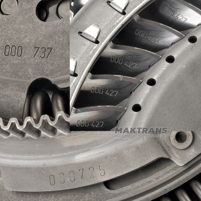 Turbínové koleso, pružinový tlmič meniča krútiaceho momentu ZF 8HP70, 8HP75, 8HP65A - označenie lopatky 000 427