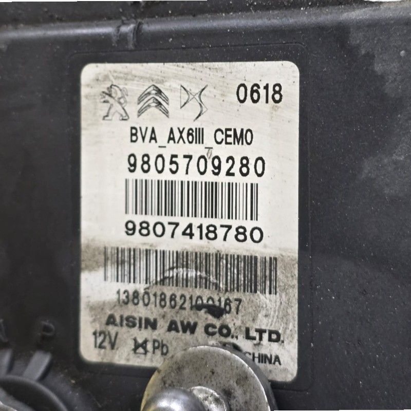 Zostava automatickej prevodovky (s meničom krútiaceho momentu 38A020) TF-71SC, AT6, 20GE13 — 9807418780, 9805925180, Citroen C3, TCM 9805709280