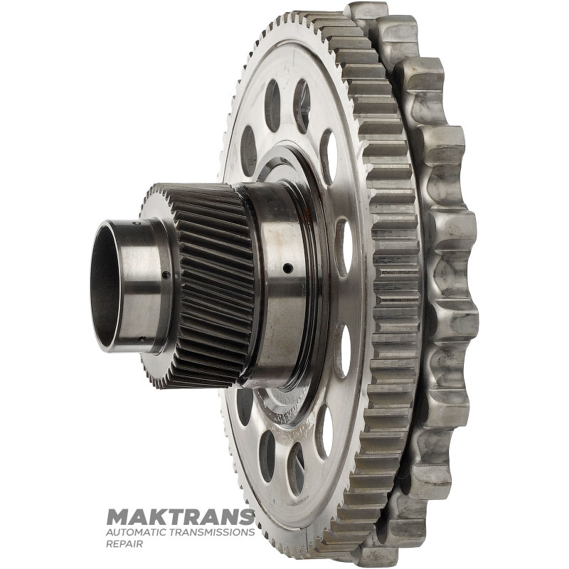 Vývodový hriadeľ (PTO) / Centrálne koleso P1 NISSAN RE6R01A / AISIN WARNER A466ND - Centrálne koleso 49 zubov (Ø 75,80 mm), Ozubené koleso vývodového hriadeľa 69 zubov (Ø 203,90 mm)