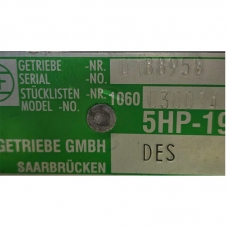 Prevodová skriňa ZF 5HP19FL (zostavená s diferenciálom) - Kód prevodovky DES, 1060030014