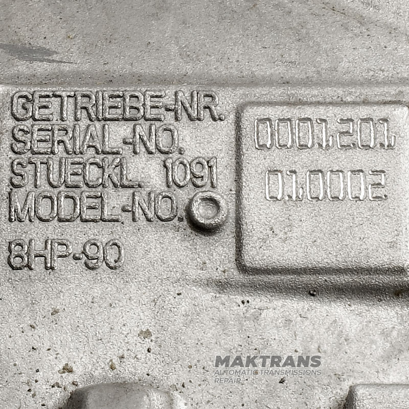 Prevodová skriňa (bez systému štart-stop), 2WD, ZF 8HP90 - 1091010005, 1091401033, 1081012007 ZG2