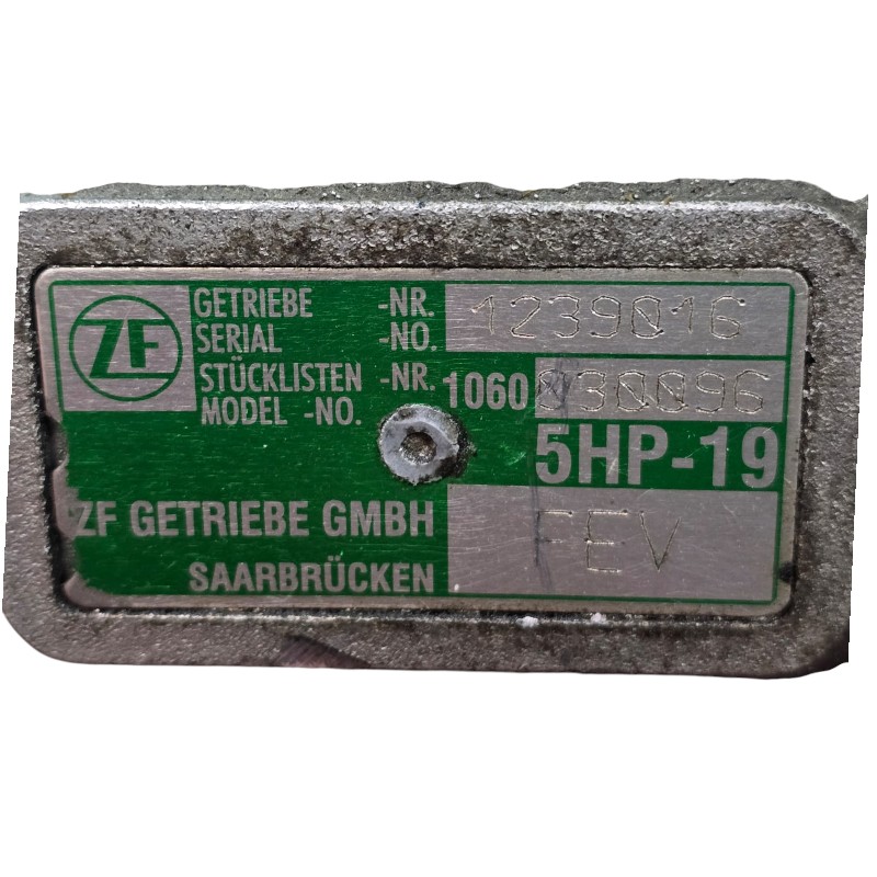 Zostava automatickej prevodovky (použitá, netestovaná) ZF 5HP19 – kód prevodovky FEV, 1060030096