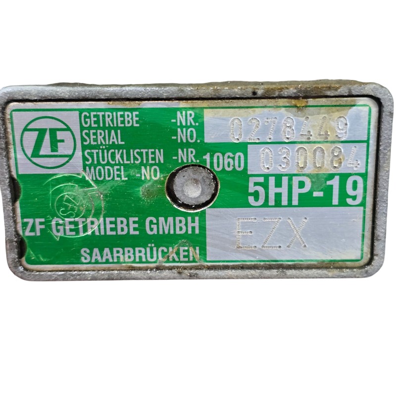 Zostava automatickej prevodovky (použitá, netestovaná) ZF 5HP19 – kód prevodovky EZX, 1060030084