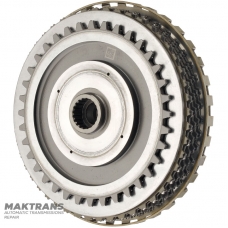 Vstupný hriadeľ, bubon spojky s overdrive VAG 09H, AQ451 (8-stupňová prevodovka) - celková dĺžka hriadeľa 142 mm, 23 drážok (vonkajší Ø 23,40 mm), 5 trecích kotúčov