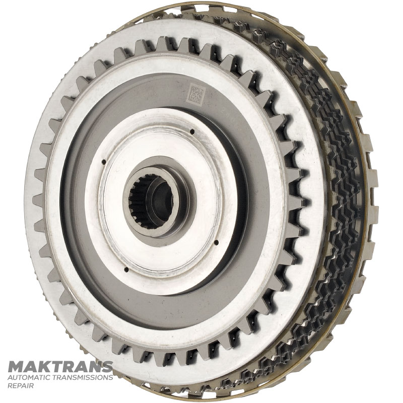 Vstupný hriadeľ, bubon spojky s overdrive VAG 09H, AQ451 (8-stupňová prevodovka) - celková dĺžka hriadeľa 142 mm, 23 drážok (vonkajší Ø 23,40 mm), 5 trecích kotúčov