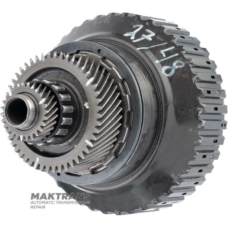 Repasovaná (testovaná na cestách) planétová prevodovka, spojka VAG CVT VL380 0AW - 27 zubov (vonkajší Ø 42,45 mm, 1 zárez) / 48 zubov (vonkajší Ø 89,15 mm, 3 zárezy), 7 trecích kotúčov (celková hrúbka sady 31 mm)
