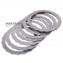 Sada oceľových kolies FORWARD Clutch FORD 4R44E, 4R55E, 5R44E, 5R55E, A4LD - 6 oceľových kolies (hrúbka 1,65 mm, vnútorný Ø 96,40 mm, 19 zubov), 1 oporný kotúč (hrúbka 5,05 mm, vnútorný Ø 96,40 mm, 19 zubov)