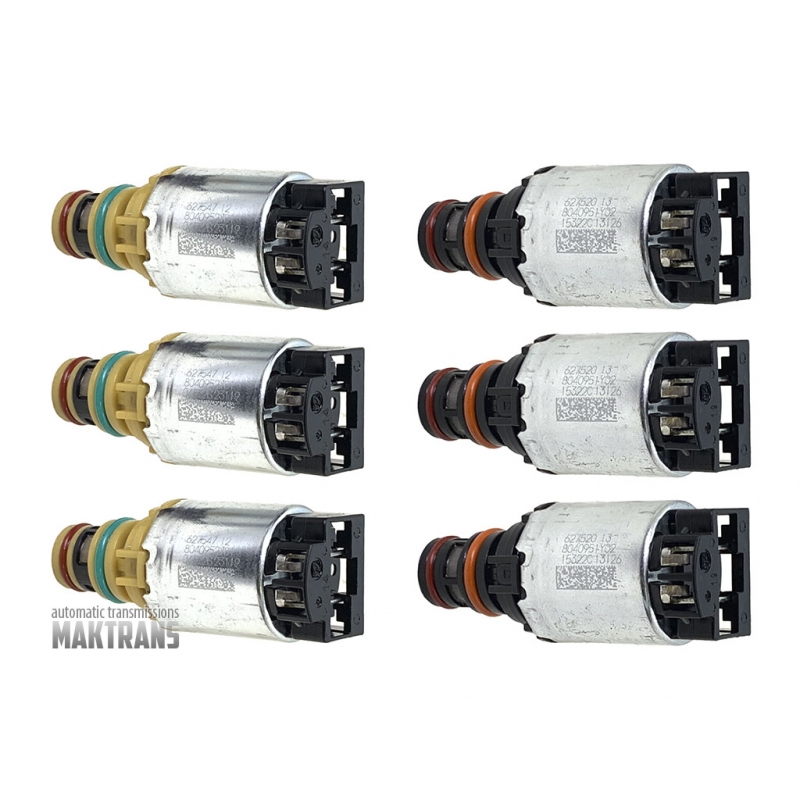 Solenoidová súprava (6 kusov) automatická prevodovka 6T30 6T40 6T45 (Chevrolet Cruze / Malibu / Captiva)