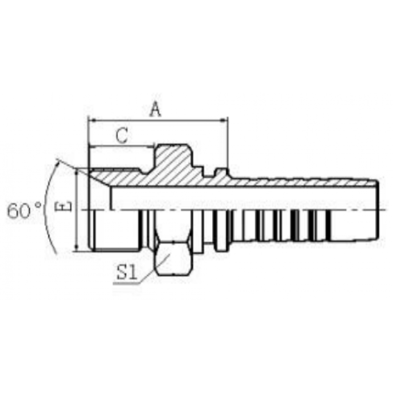 Tvarovka G3/8×19 DN 10 A 28 C 13,5 S1 22