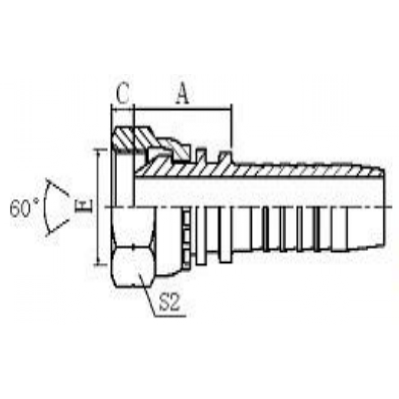 Tvarovka G3/8×19 DN 10 A 19,5 C 6,3 S2 22