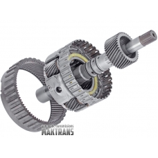 Predné planétové koleso (celková výška 300 mm, 4 satelity) zmontované s korunovým kolesom (82 zubov) a centrálnym kolesom (38 zubov 43 drážok) automatická prevodovka 0C8 TR-80SD