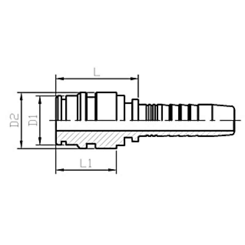 Staplelock Samec pre hadicu 8 mm