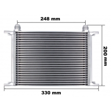 Univerzálny chladič oleja 24 radový AN10 pre hadicový fiting 16mm ID